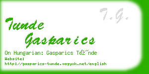 tunde gasparics business card